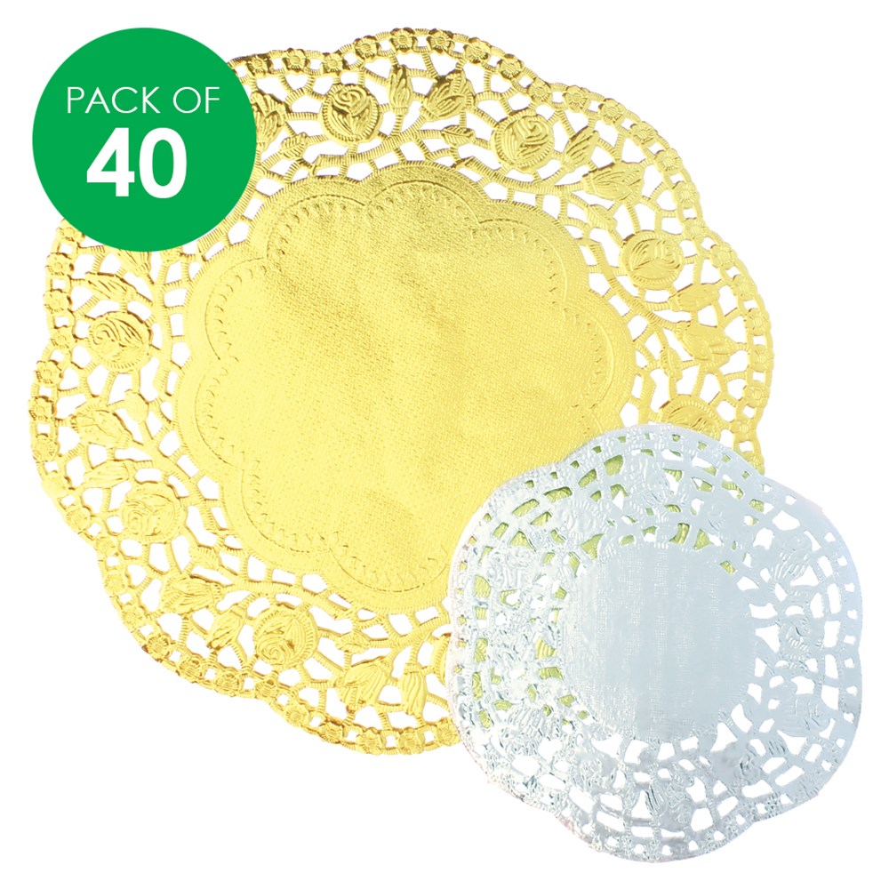 Doilies - Gold & Silver - Pack of 40