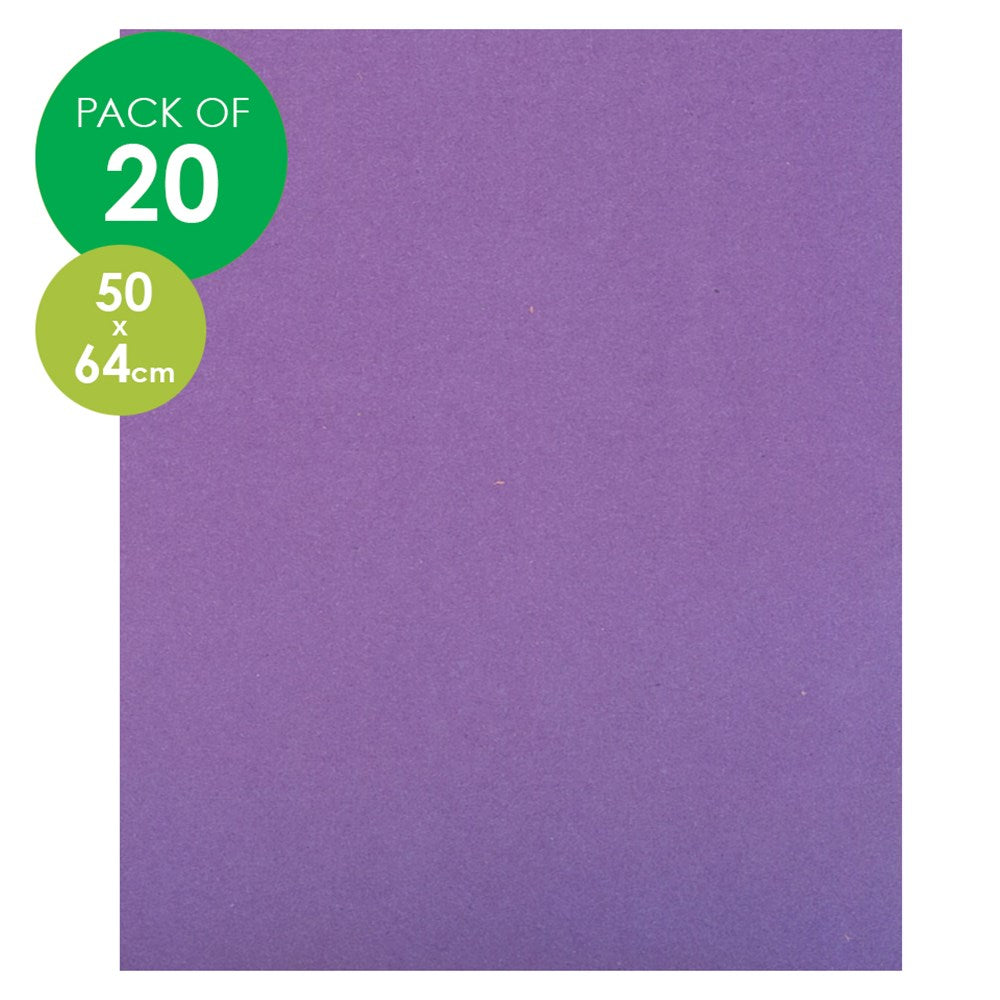 CleverPatch Cardboard - 500 x 640mm - Purple - Pack of 20