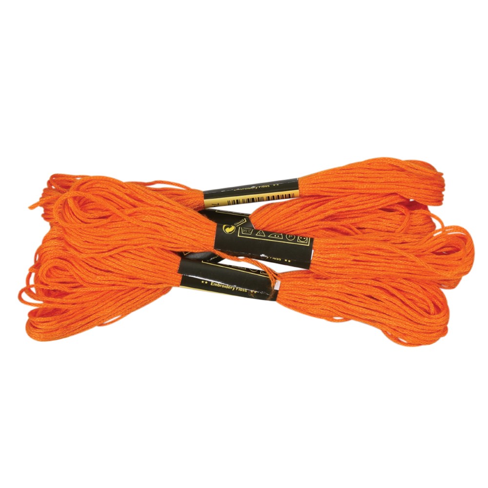 Embroidery Thread - Orange - Pack of 6