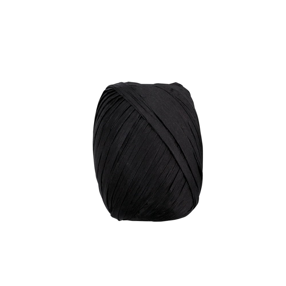 Paper Raffia - Black - 50 Metres