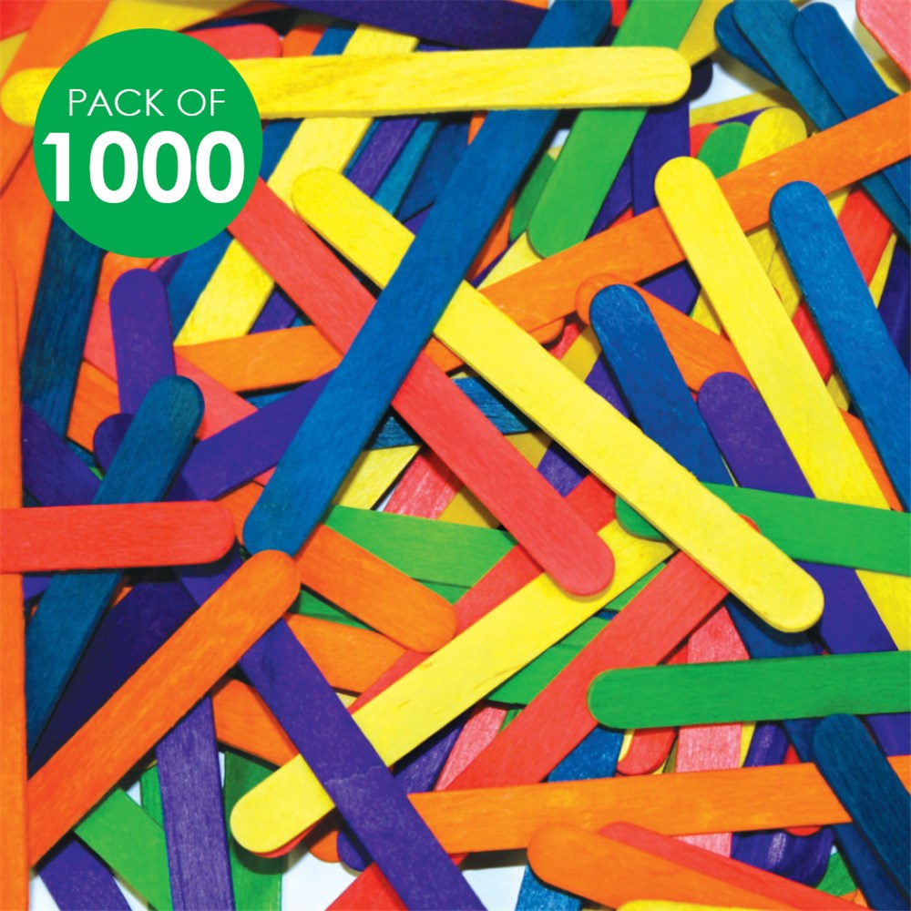 Popsticks - Coloured - Pack of 1,000
