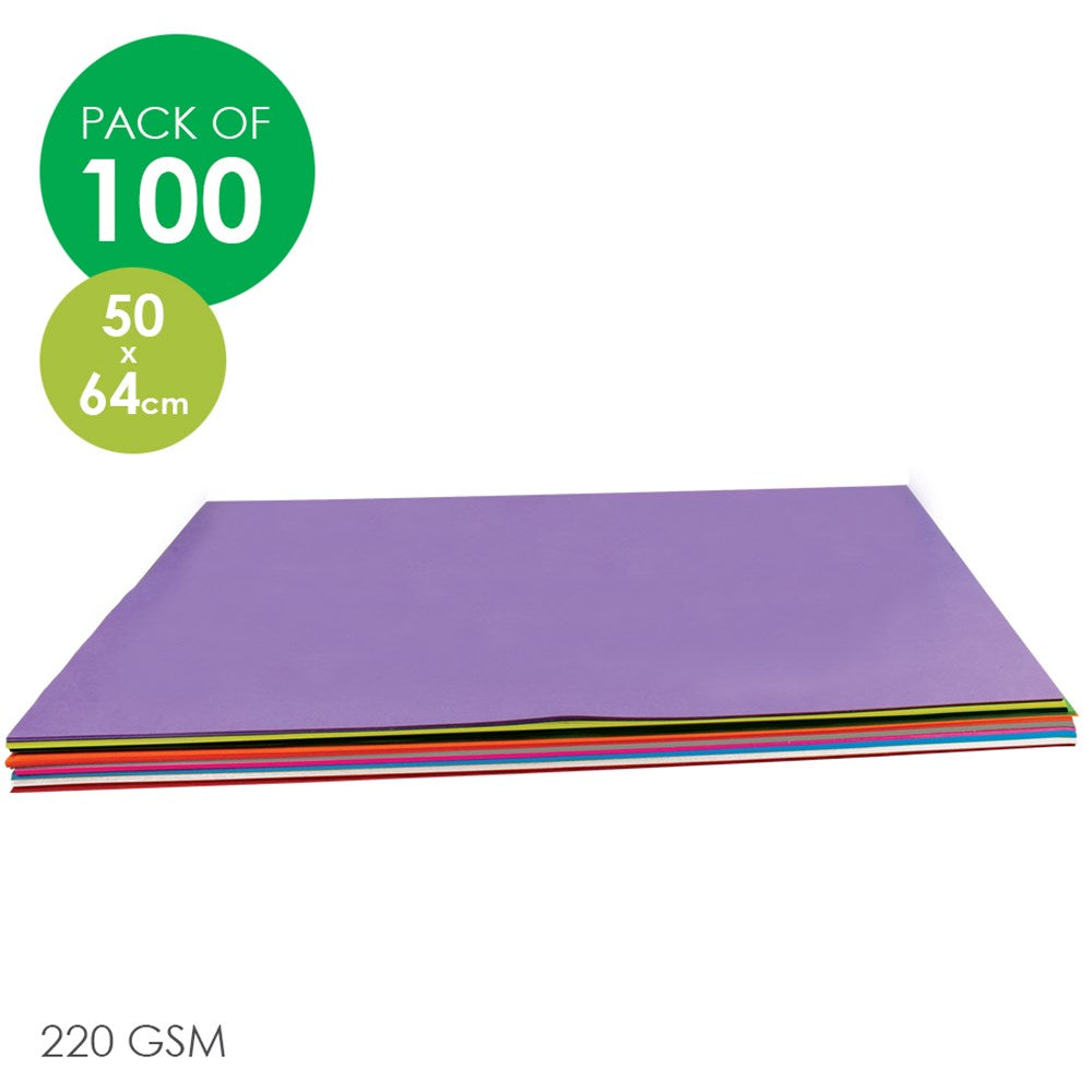 CleverPatch Cardboard - Assorted Colours - 500 x 640mm- Pack of 100