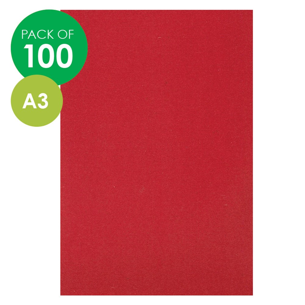 CleverPatch Cardboard - Red - A3 - Pack of 100