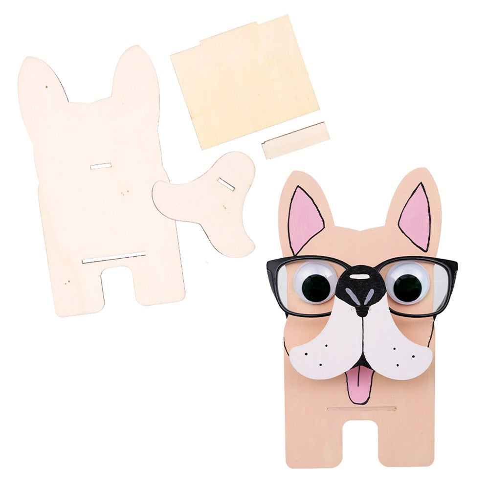 Wooden Standing Glasses Holder- Dog - Each