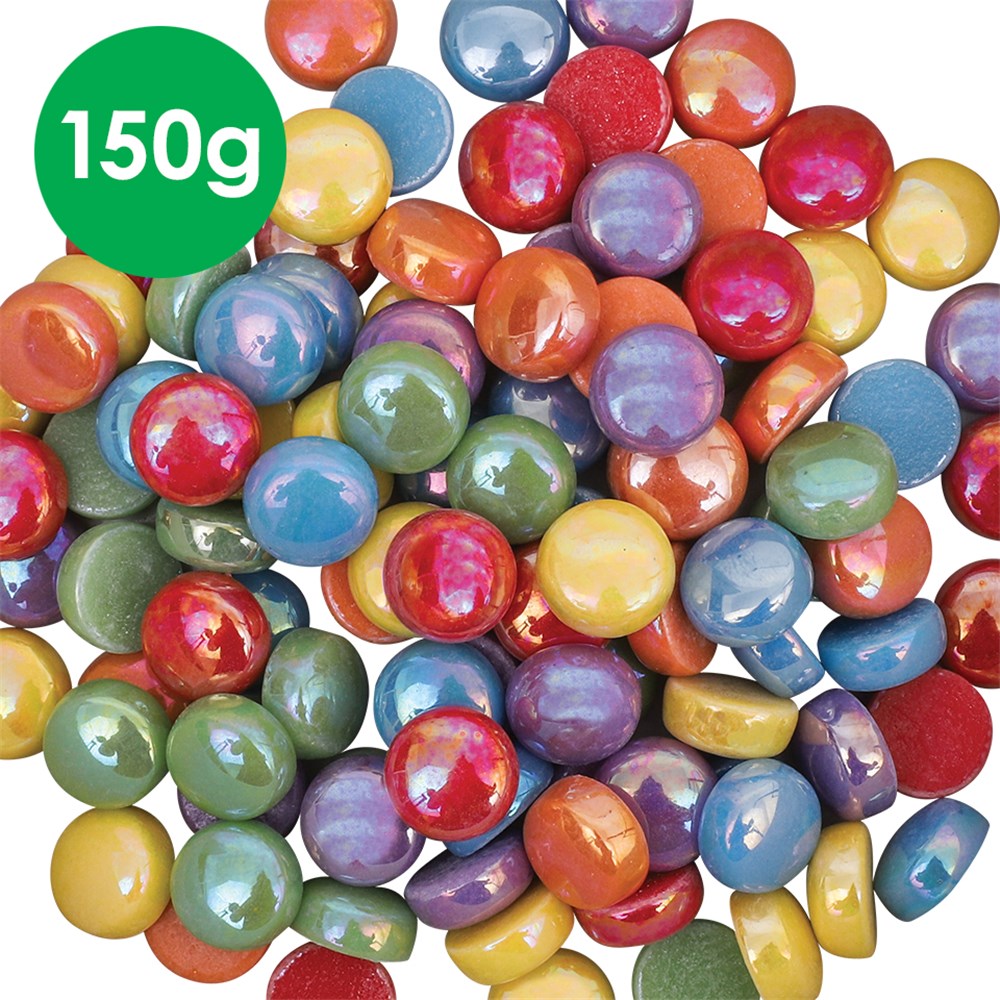 Round Pearl Mosaic Tiles - Assorted - 150g Pack
