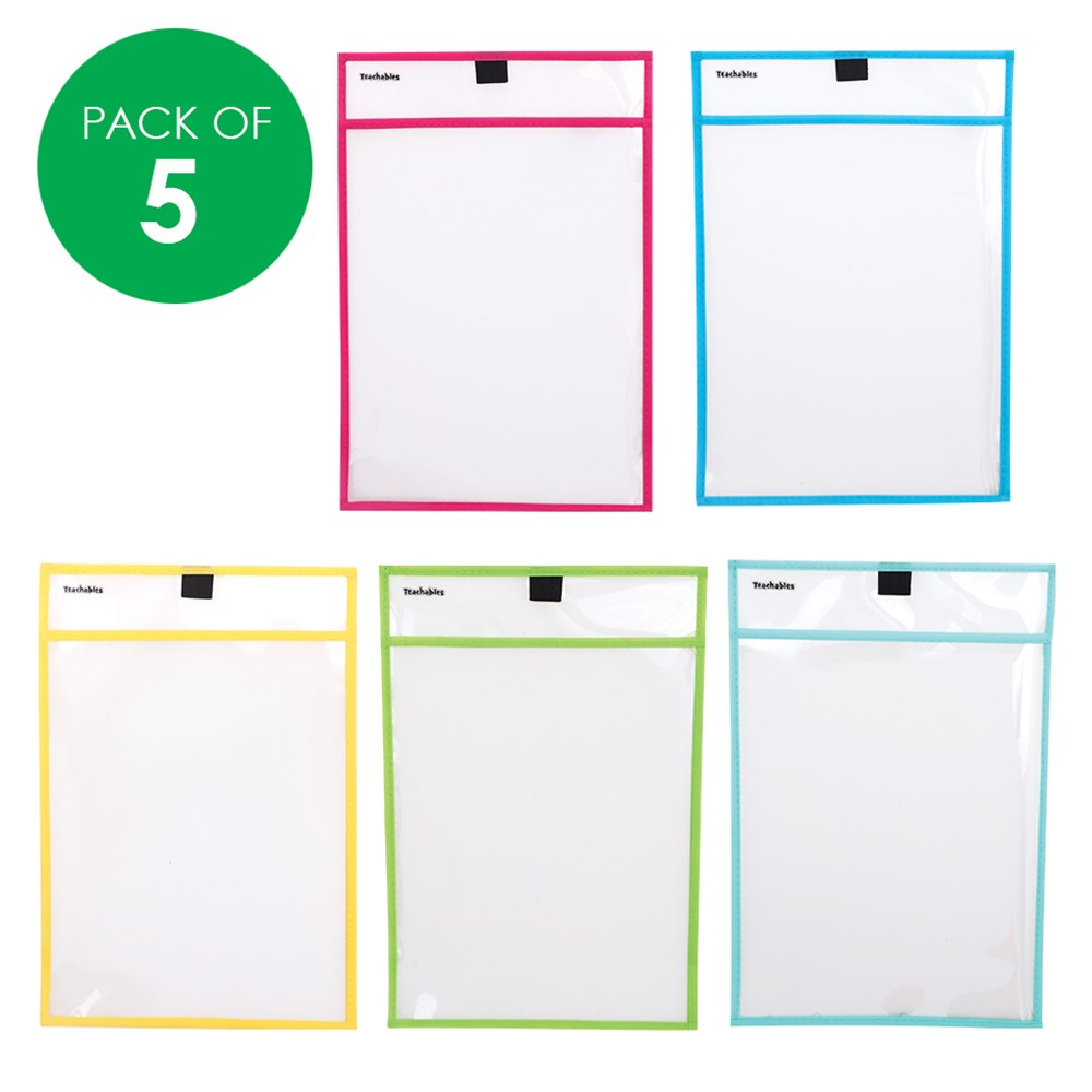 Wipe Clean Worksheet Covers - Pack of 5