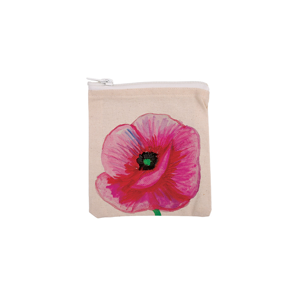 Cotton Zip Pouch - 12 x 12cm - Each