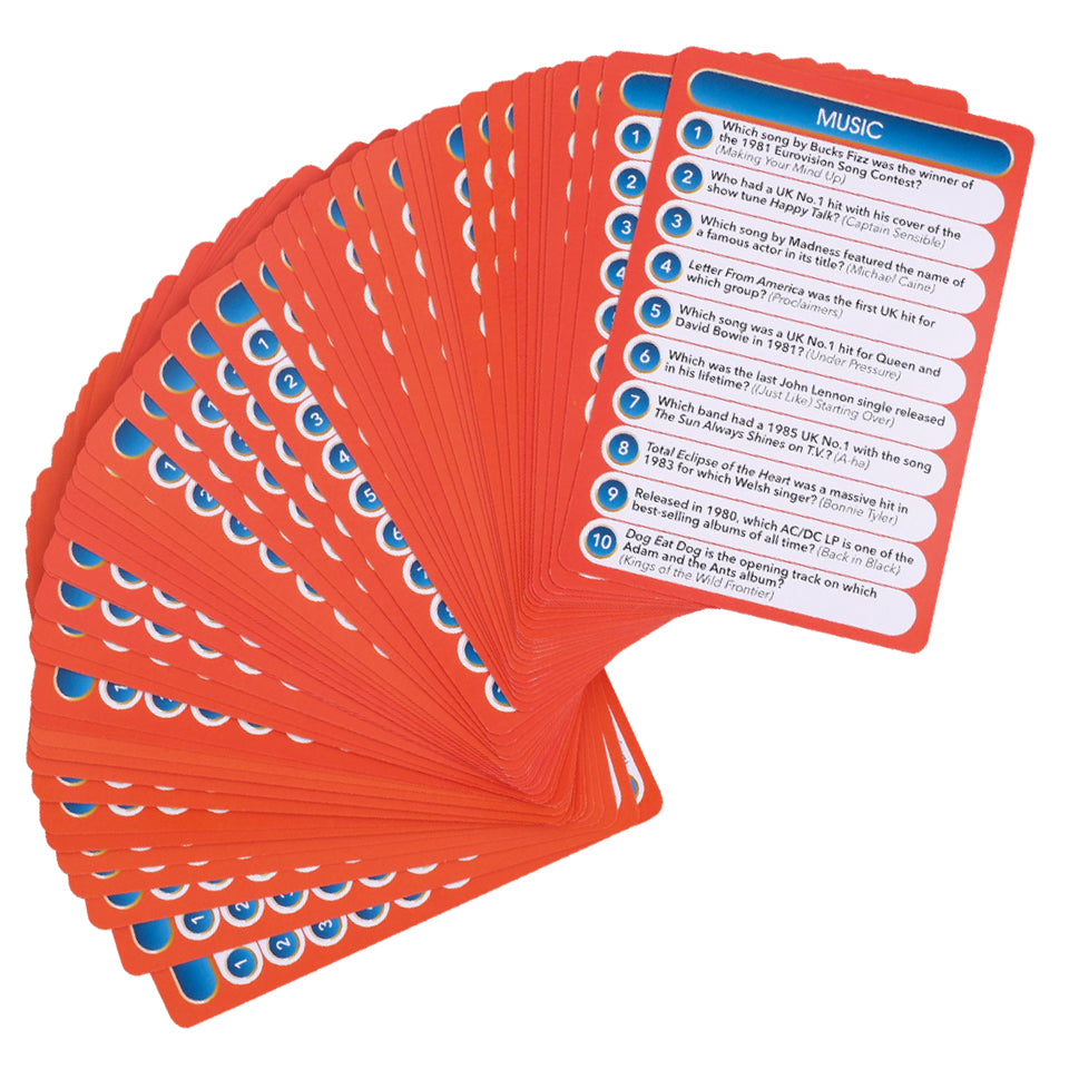 Top Trivia Cards - 1980s - Pack of 50