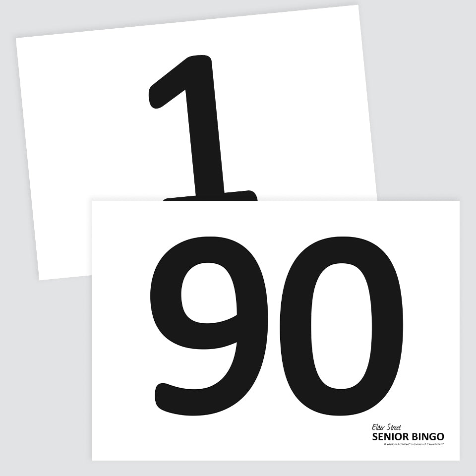 Large Numbers - 1 to 90 - A4 Size - Pack of 90