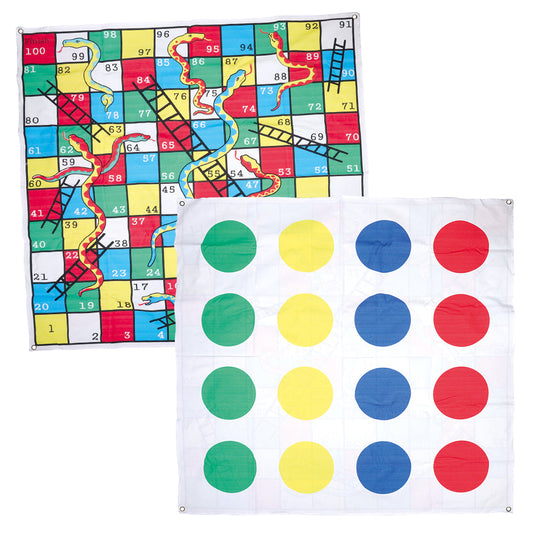 Giant Outdoor Snakes, Dots & Ladders Games - 2 in 1
