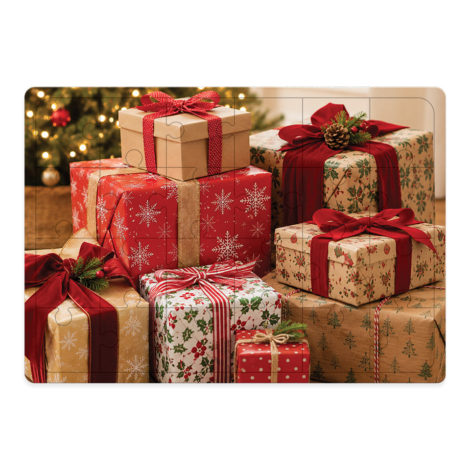 Wooden Puzzle - Christmas Presents - 24 Pieces