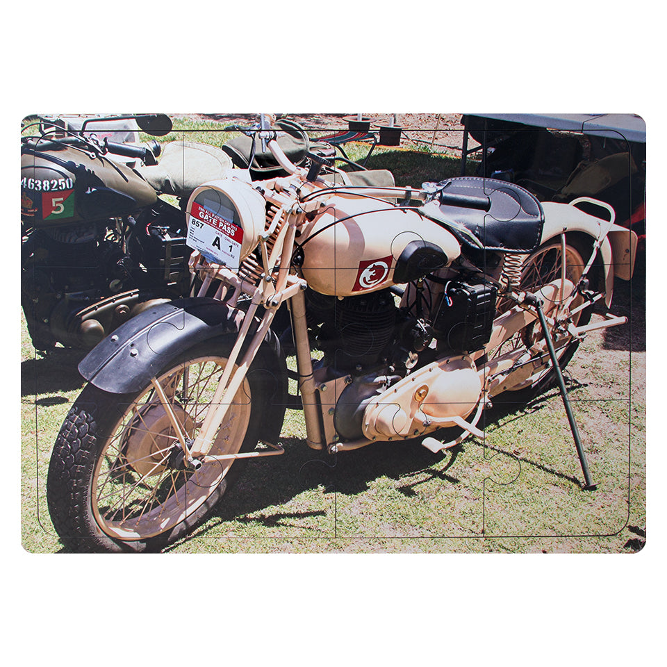 Wooden Puzzle - Classic Motorbike - 12 Pieces
