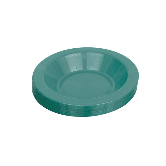 Reusable Plastic Bowls - Green - Pack of 20