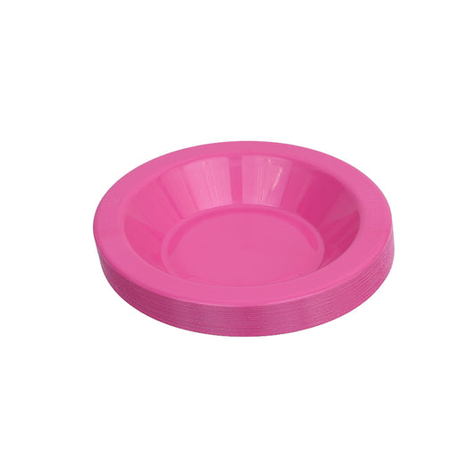 Reusable Plastic Bowls - Pink - Pack of 20