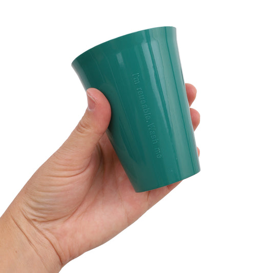 Reusable Plastic Cups - Green - Pack of 20