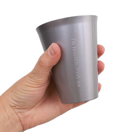 Reusable Plastic Cups - Silver - Pack of 20