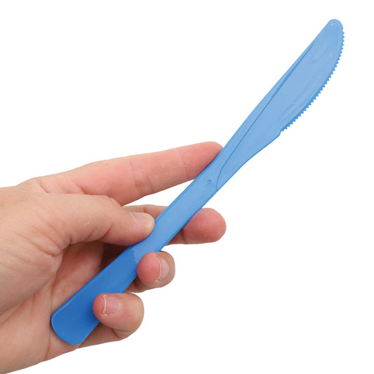 Reusable Plastic Knives - Blue - Pack of 20