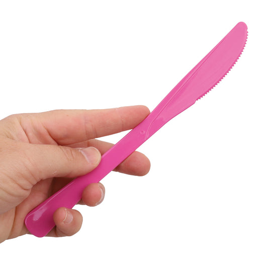 Reusable Plastic Knives - Pink - Pack of 20