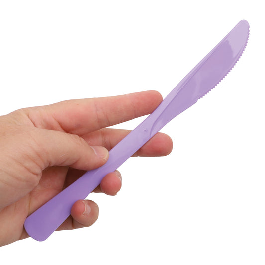 Reusable Plastic Knives - Purple - Pack of 20