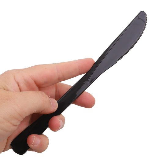 Reusable Plastic Knives - Black - Pack of 20
