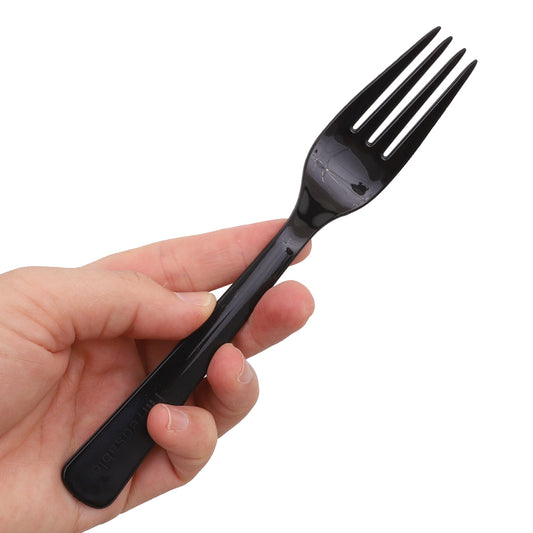 Reusable Plastic Forks - Black - Pack of 20