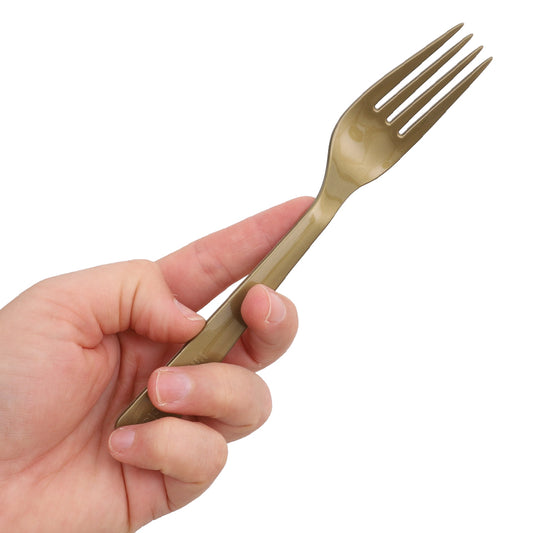 Reusable Plastic Forks - Gold - Pack of 20