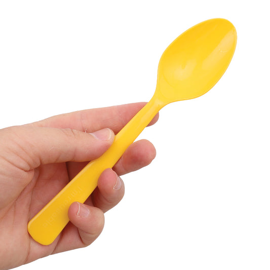 Reusable Plastic Spoons - Yellow - Pack of 20
