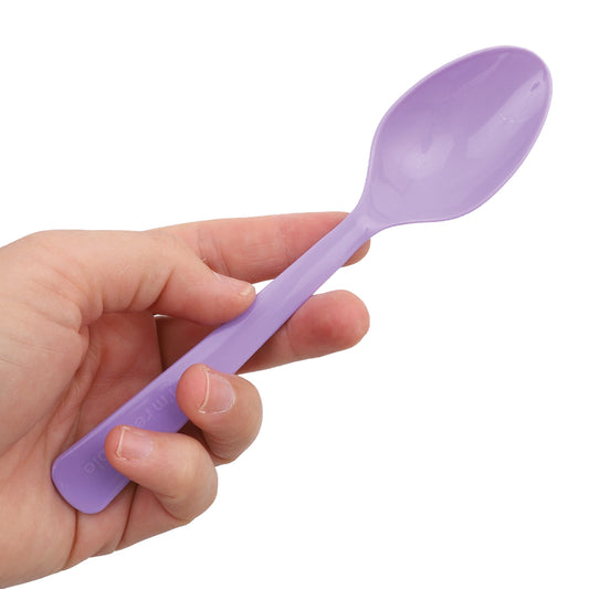 Reusable Plastic Spoons - Purple - Pack of 20