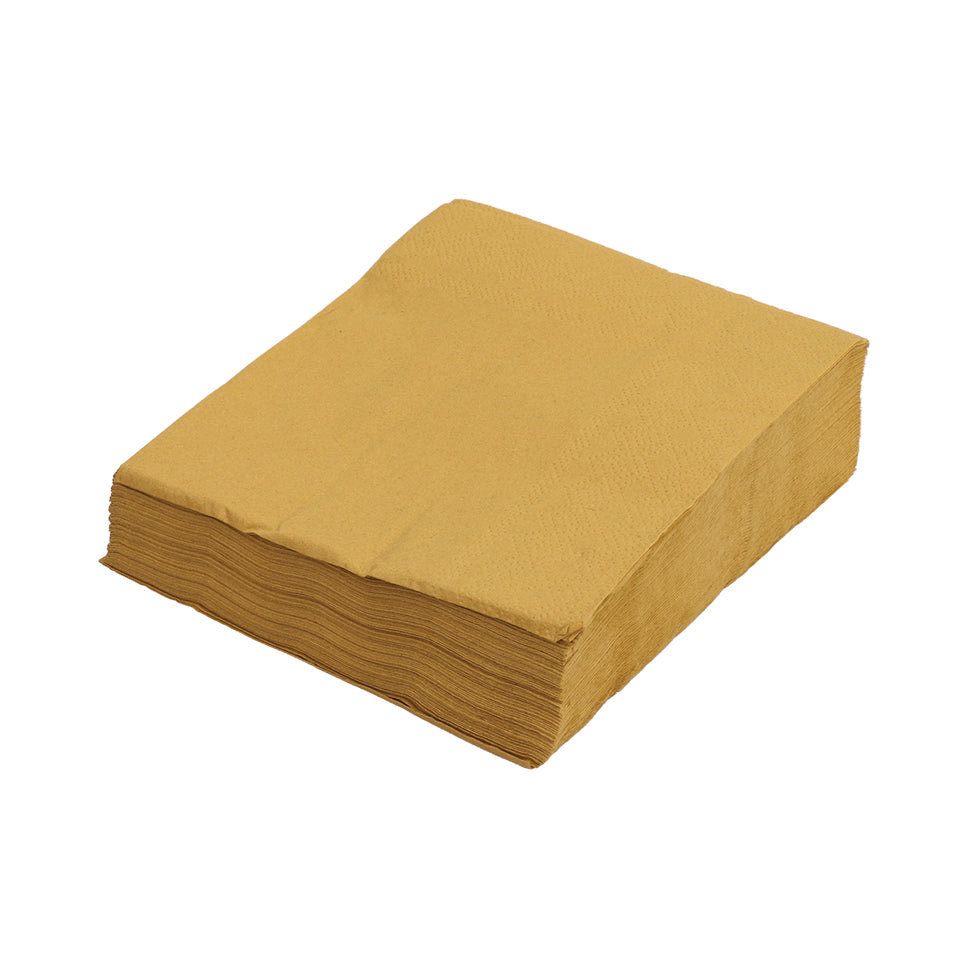 Paper Napkins - Gold - Pack of 50