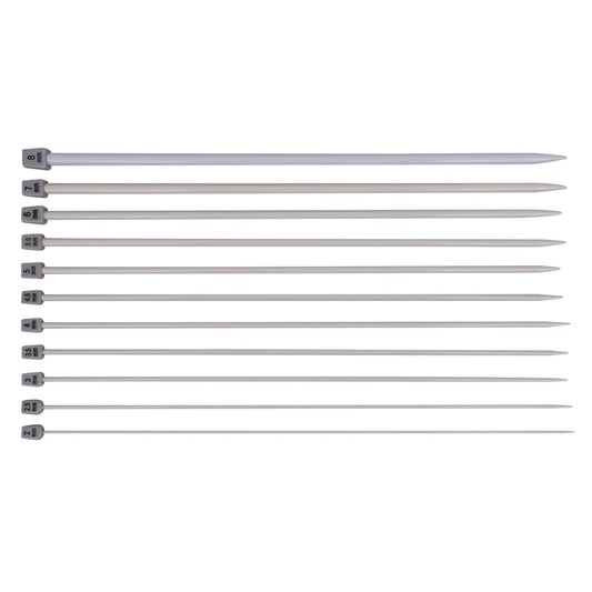 Knitting Needles - Aluminium - Pack of 11 Pairs