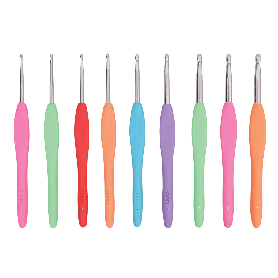 Crochet Hooks - Soft Grip - Pack of 9