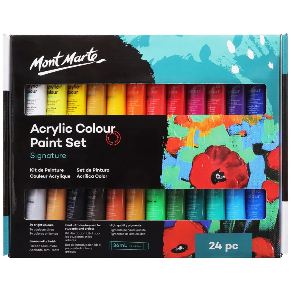 Acrylic Colour Paint Set 24pc