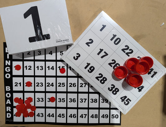 Elder Street Senior Bingo - Available in 1-50 and 1-90