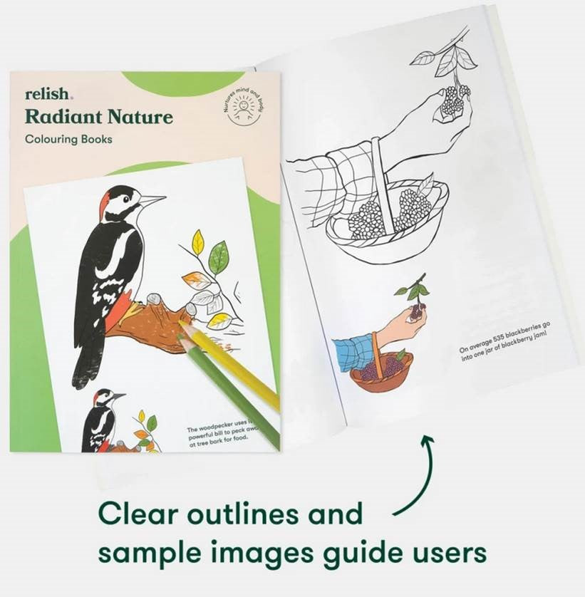 Radiant Nature Colouring Book