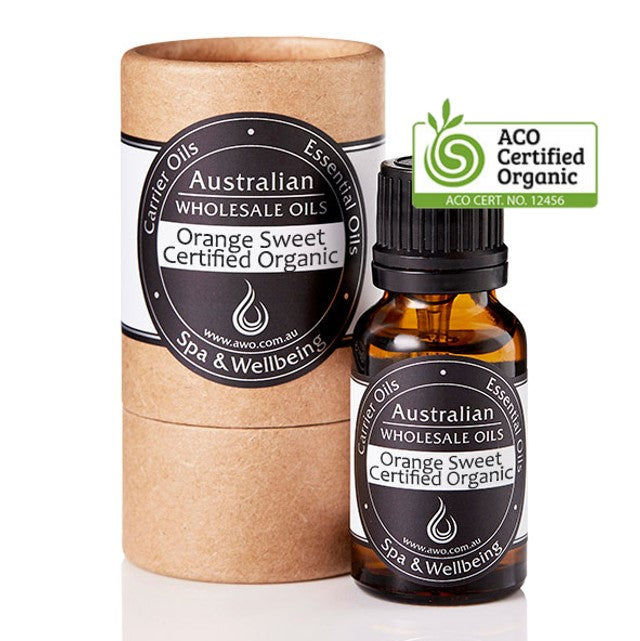 Orange Sweet Certified Organic Essential Oil - 100% Pure 15ml