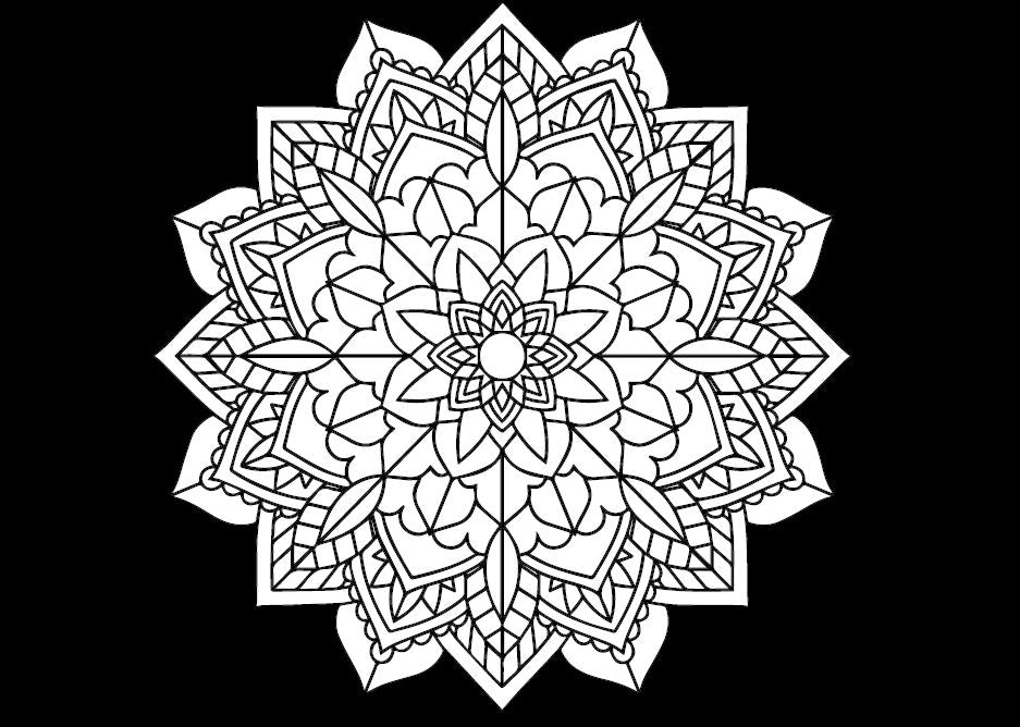 A4 Colouring In: Black Background Images