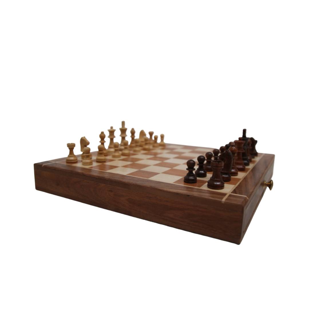 Chess & Checkers Set Wood