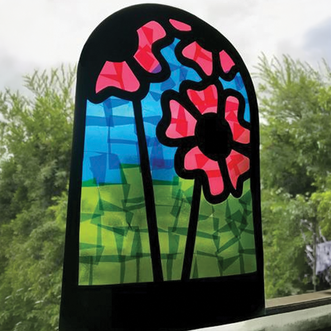 Stained Glass Poppies