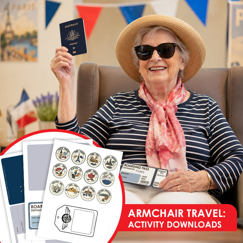 Armchair Travel – Passport, Boarding Pass & Luggage Tag