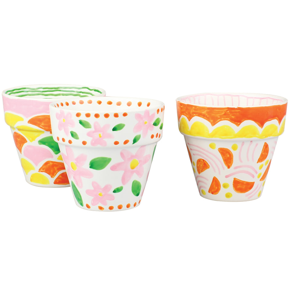 Bright Porcelain Flowerpot