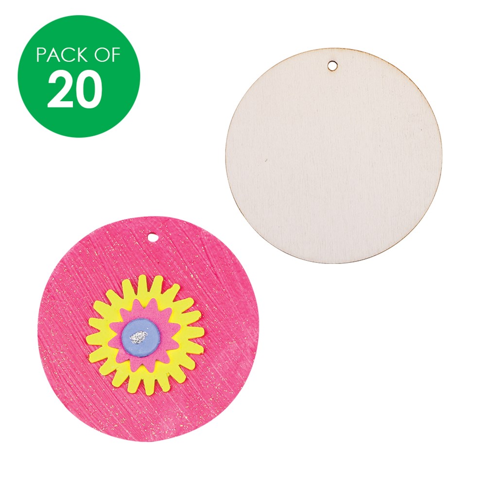 Wooden Circle Shapes - Pack of20
