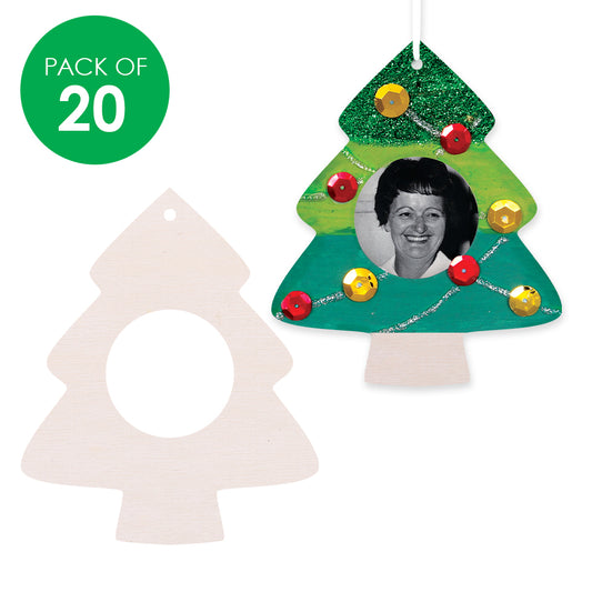 Wooden Christmas Tree Frames - Pack of 20