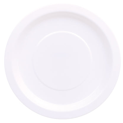 Reusable Plastic Plates - White - Pack of 20
