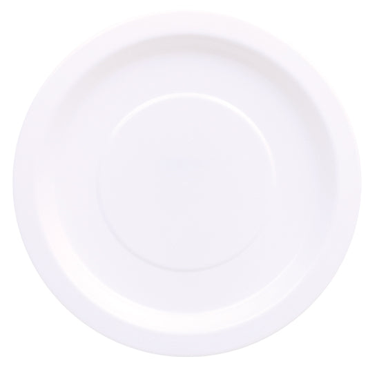 Reusable Plastic Plates - White - Pack of 20