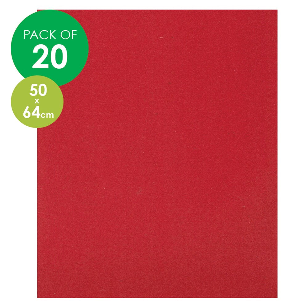 CleverPatch Cardboard - 500 x 640mm - Red - Pack of 20