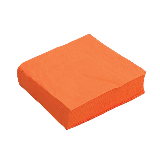 Paper Napkins - Orange - Pack of 50