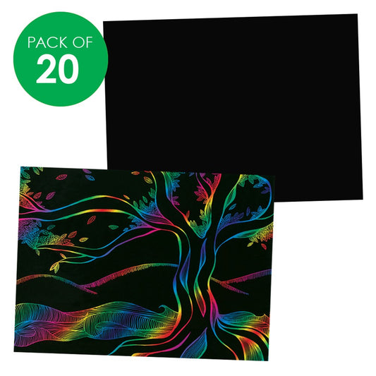 Scratch Board Sheets - Multi -Pack of 20
