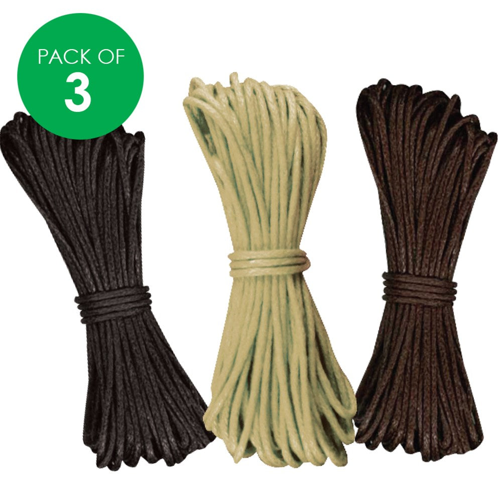 Waxed Thread - Natural - Pack of 3