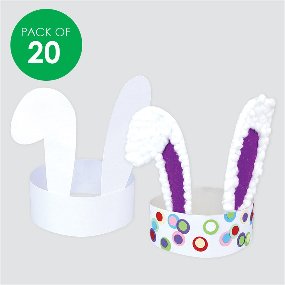 Cardboard Bunny Ears - White - Pack of 20 – Wisdom Activities