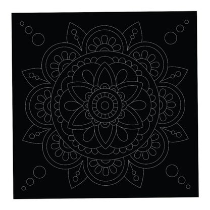 Printed Scratch Board Sheets - Mandala - Pack of 20